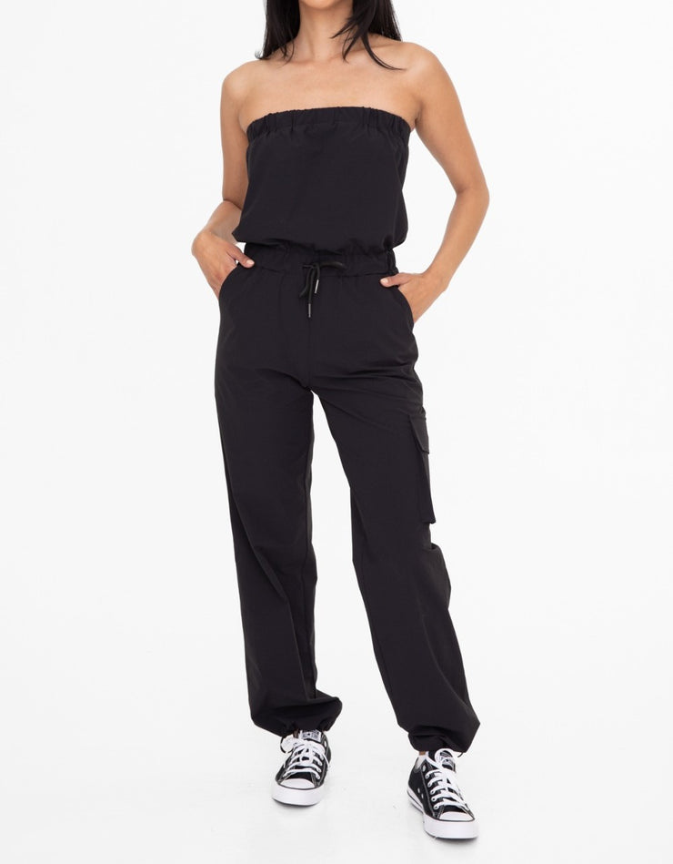 Strapless Cargo Active Jumpsuit