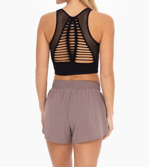 Laser-Cut Lattice Sports Bra