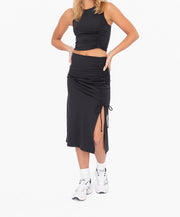 Venice Side Cinch Midi Skort