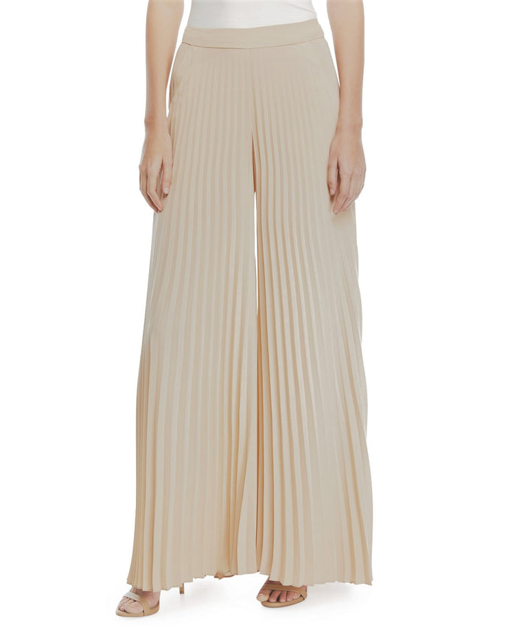 Micro Pleated Wide Leg Pant