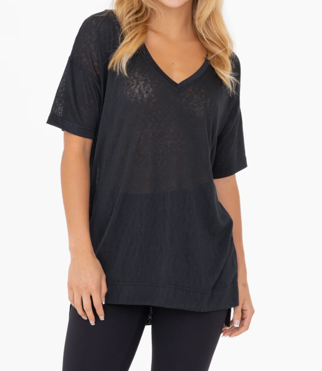 Modal Blend Hi-Lo V-Neck