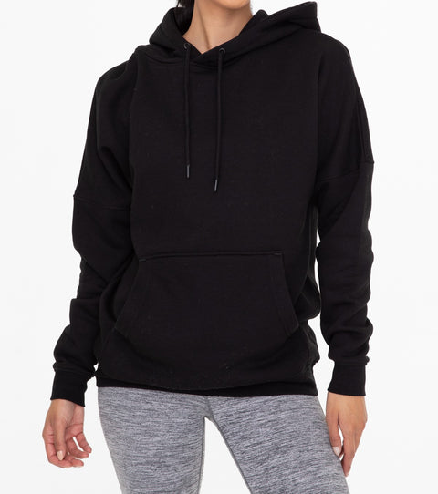 Longline Slim Fit Fleece Hoodie