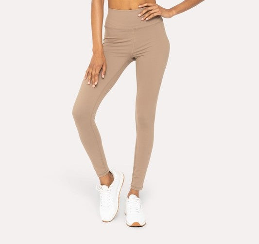 Nylon-Blend Essential Solid Leggings