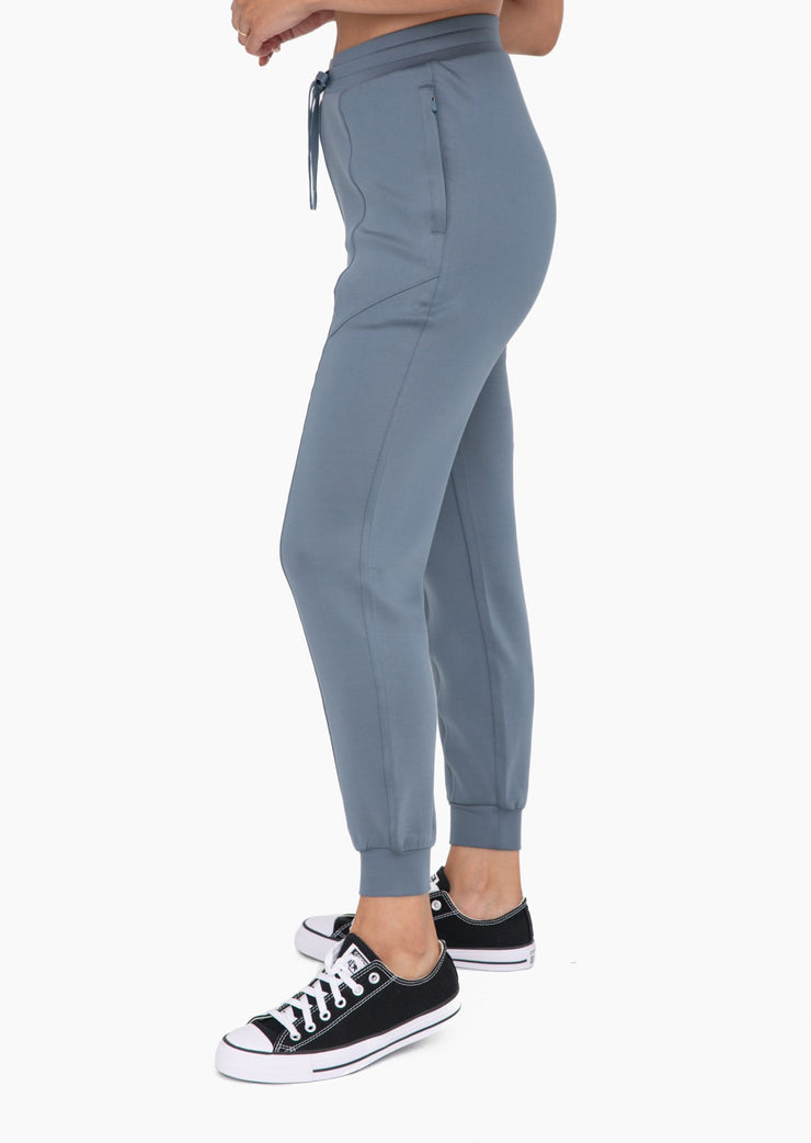 Cuffed Joggers with Zippered Pockets