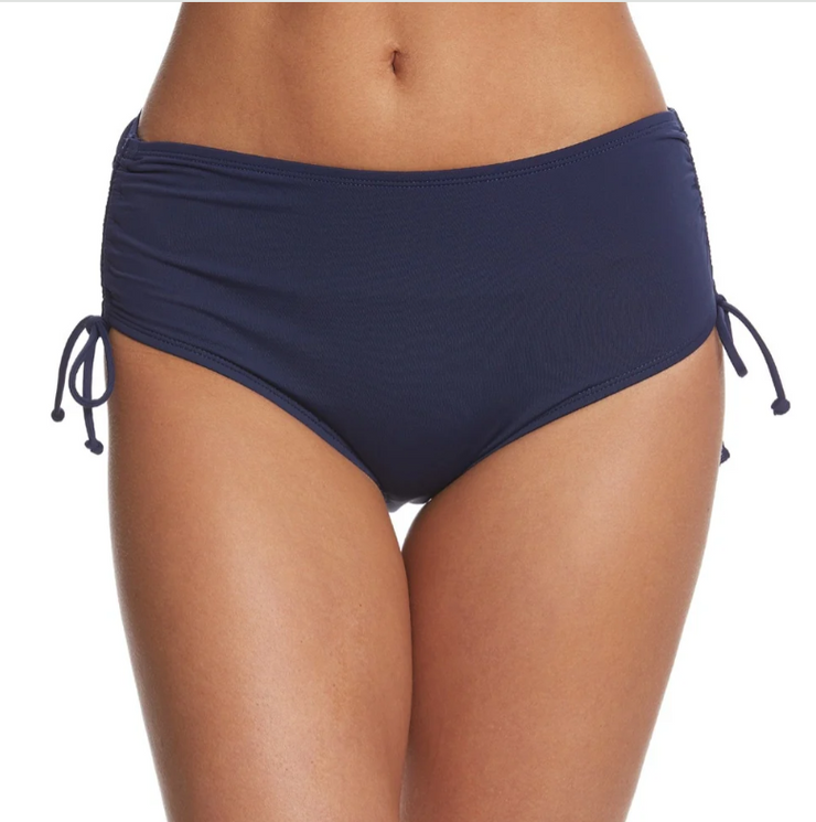 Sun and Sea Side Tie Adjustable Bikini Bottom - Navy