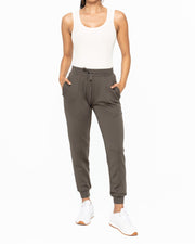 Cuffed Joggers with Zippered Pockets