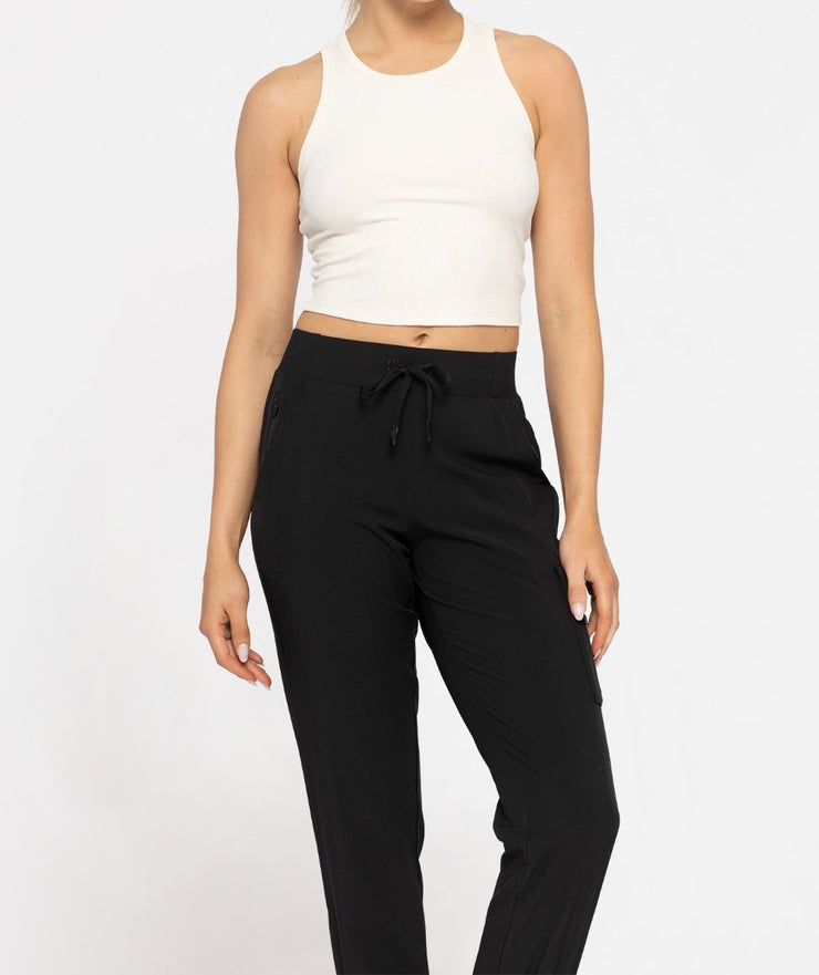 ESSENTIAL MICRO-RIBBED RACER ATHLEISURE TANK TOP