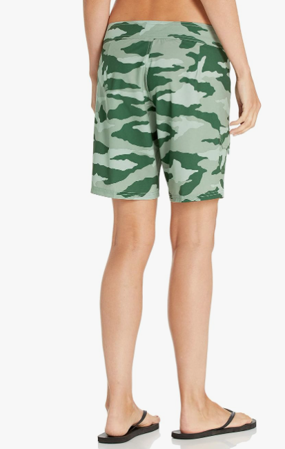 Kanu Surf Women's Plus Size Beach Camo Stretch Boardshort