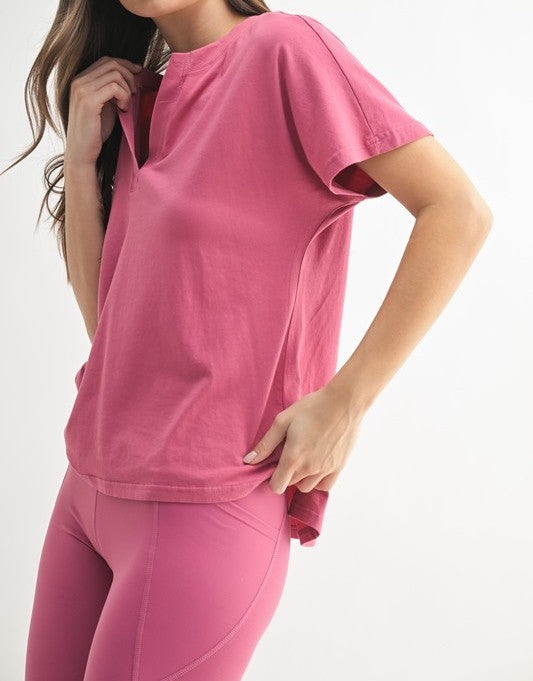 Pima Cotton Henley Tee