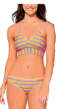 Raisins Juniors' Kira Striped Strappy-Back Bikini Swimsuit