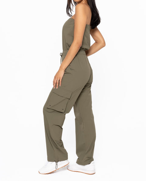 Strapless Cargo Active Jumpsuit