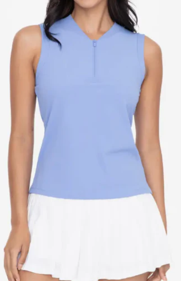 Half Zip Mandarin Collar Active Top