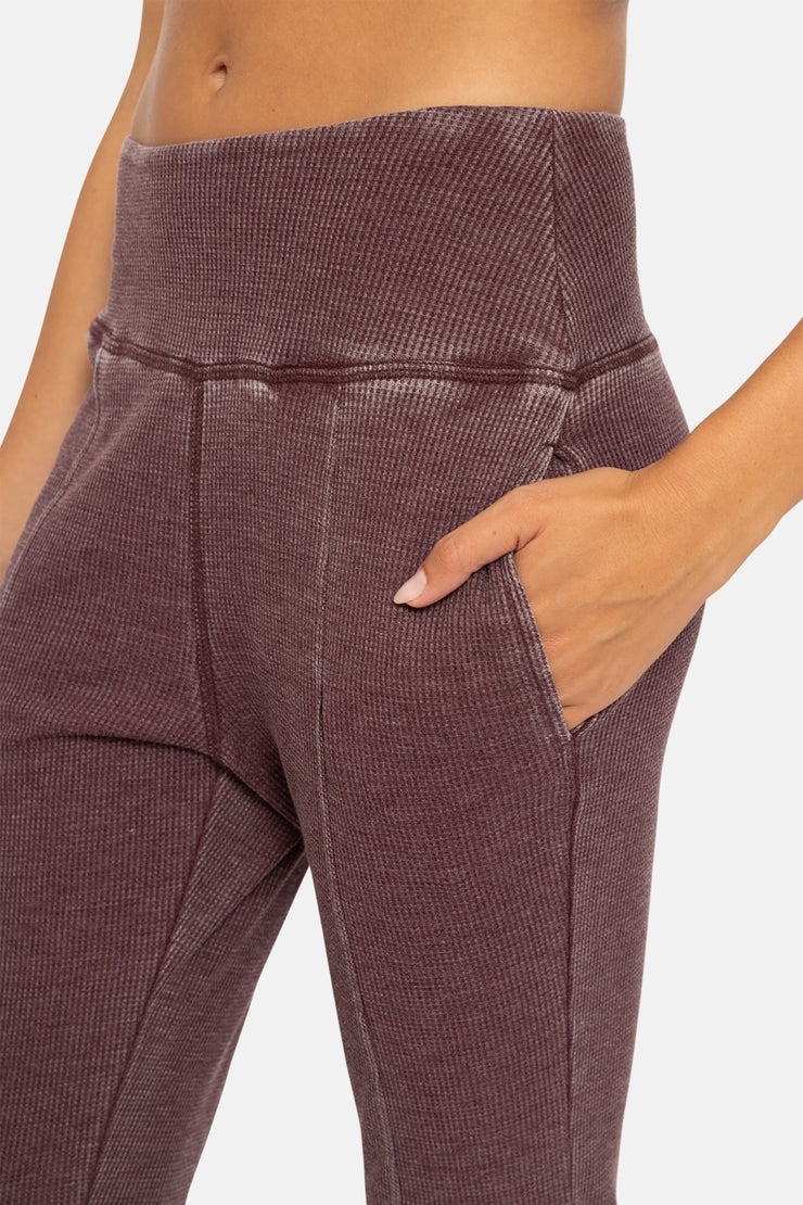 Cotton Blend Waffle Knit Jogger