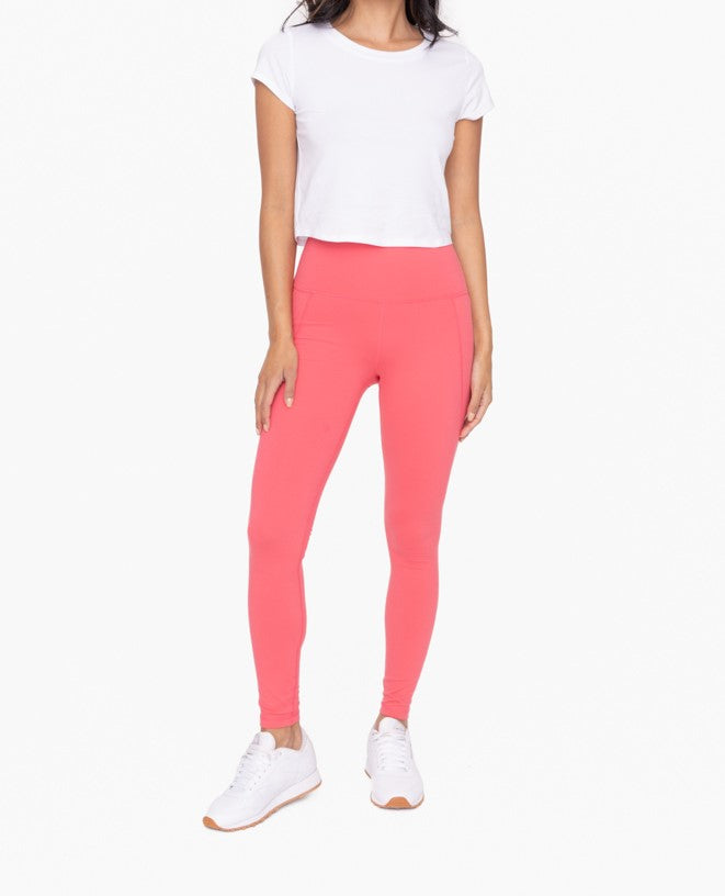 TAPERED BAND ESSENTIAL SOLID HIGHWAIST LEGGINGS