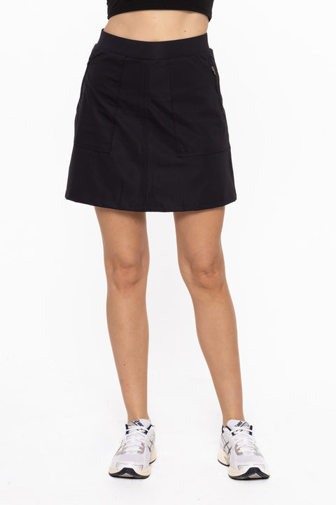 Square Pockets High-Waisted Skort