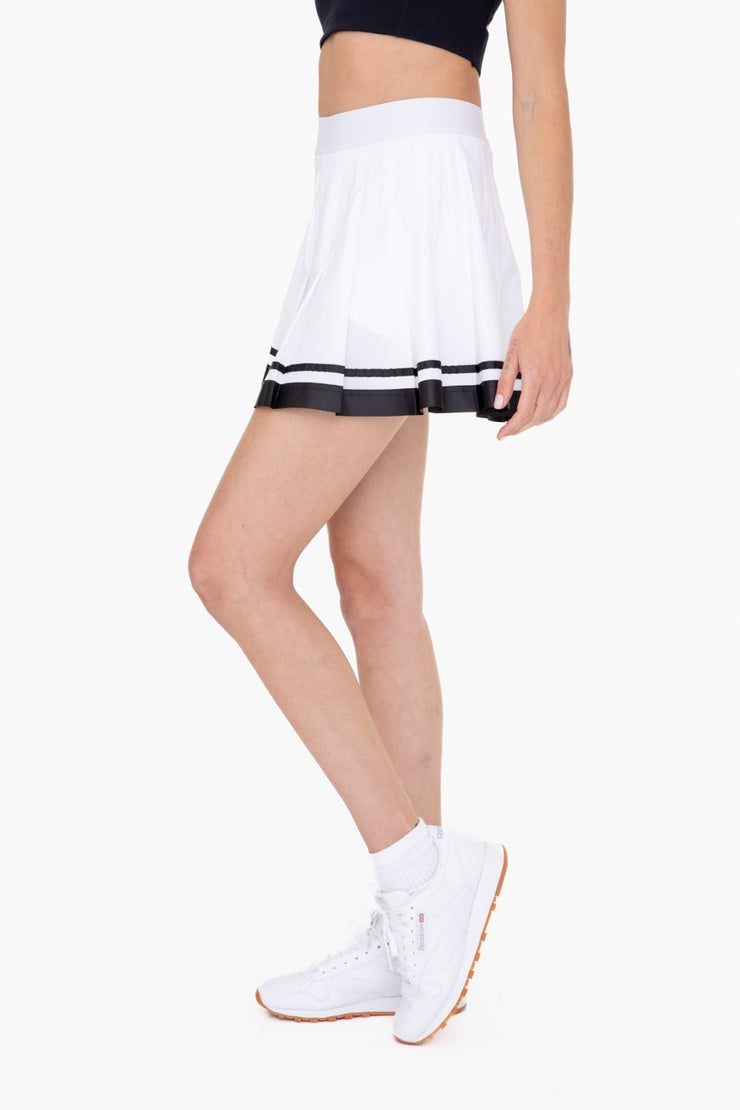 Stripe Pleated Tennis Skirt