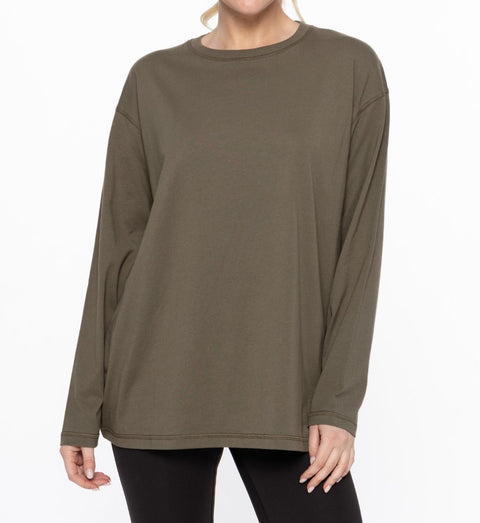 Organic Cotton Long Sleeve Boyfriend Tee