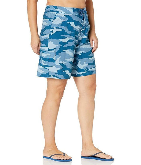 Kanu Surf Women's Plus Size Beach Camo Stretch Boardshort