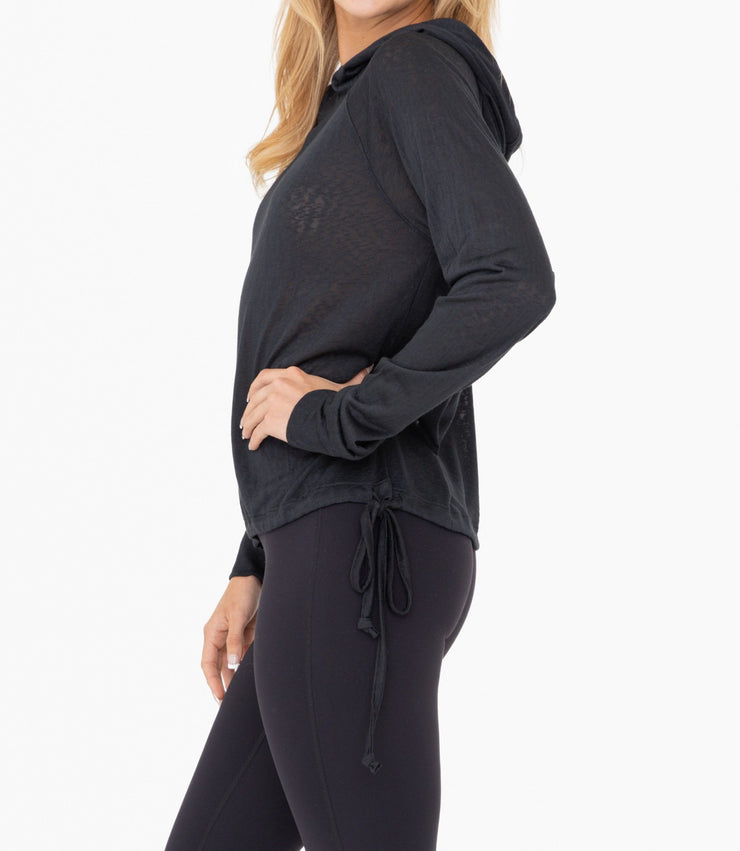 Modal Blend Hooded Long Sleeve