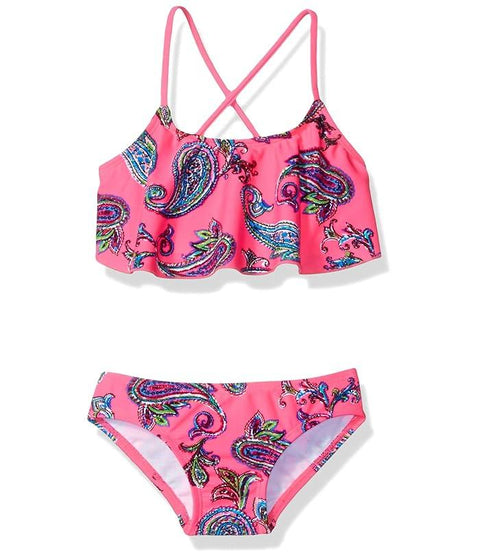 Kanu Surf Girls' Alania Flounce Bikini Beach Sport 2 Piece Swimsuit