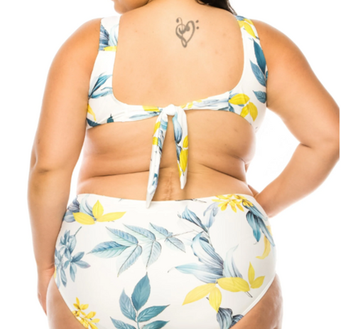 Plus Size Floral Bikini Top