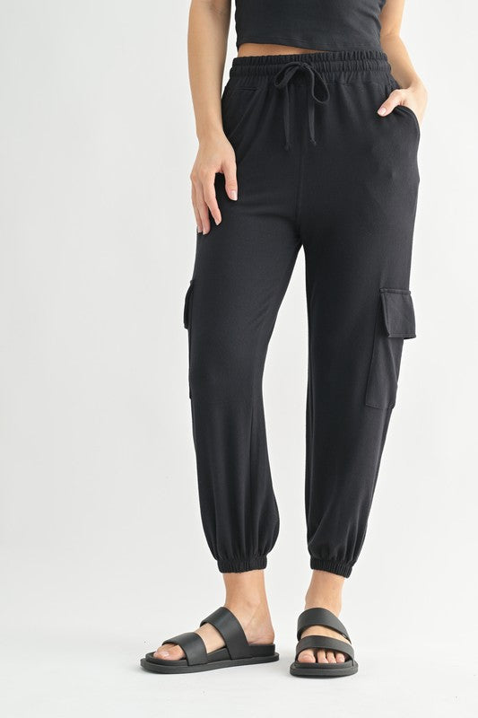 Brushed Hacci Cargo Lounge Jogger Pant