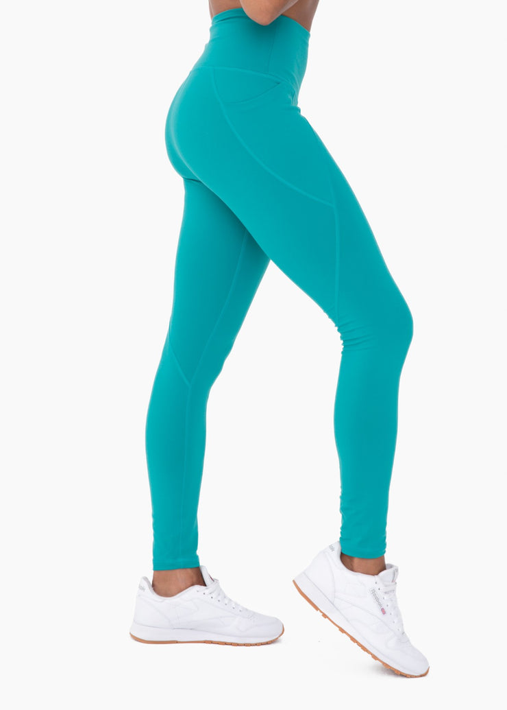 TAPERED BAND ESSENTIAL SOLID HIGHWAIST LEGGINGS