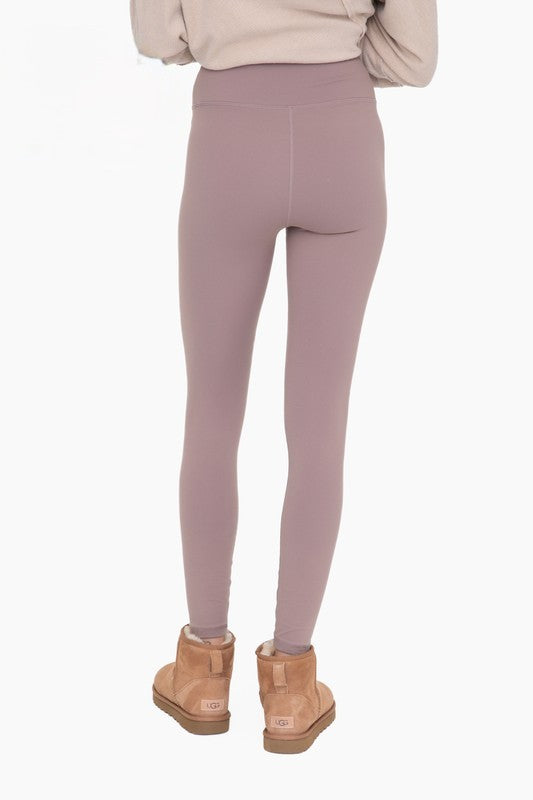 Nylon-Blend Essential Solid Leggings