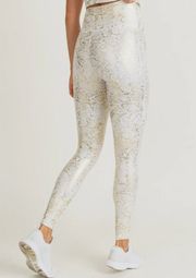 Gold Snake Print Highwaist Leggings