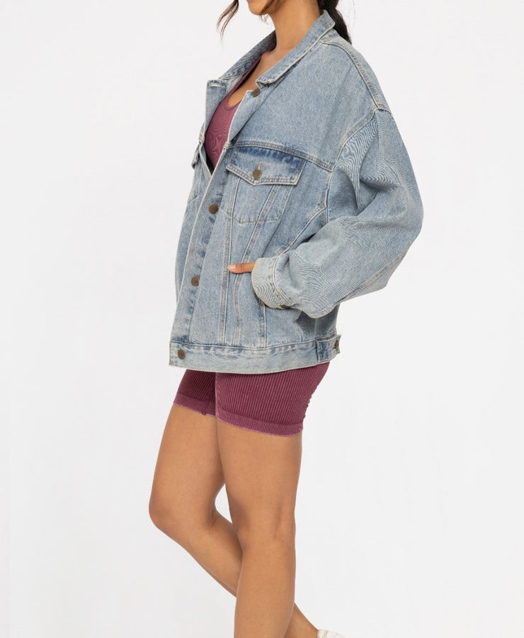 Boxy-Cut Denim Jacket