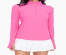 MOCK NECK HALF ZIP LONG SLEEVE ACTIVE TOP - UV PROTECTION