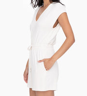 Brushed Hacci V-Neck Romper