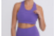 Split Front Overlay Back Adjustable Sports Bra