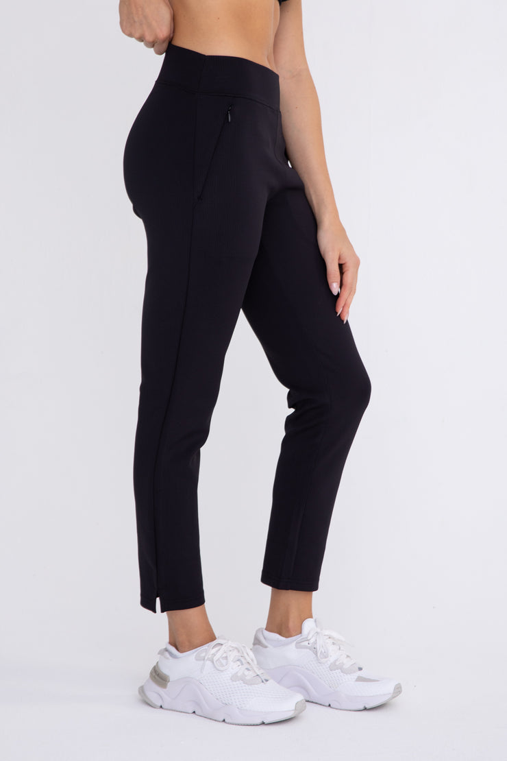 Jacquard Ribbed Tapered Pant