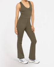 Cross Knot Back Flared Jumpsuit