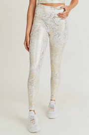 Gold Snake Print Highwaist Leggings