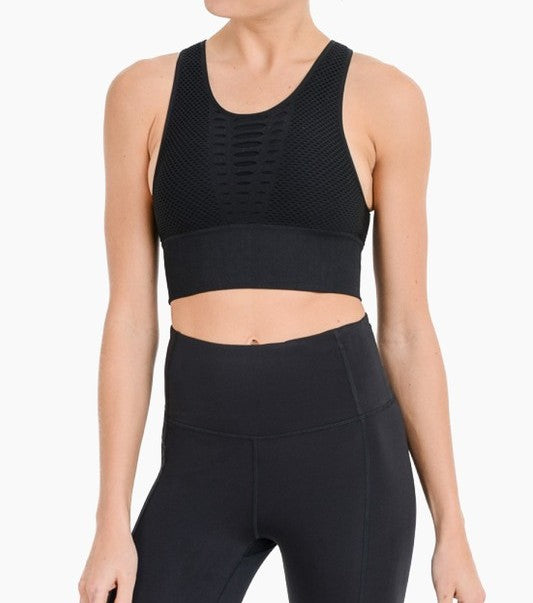 Laser Cut Seamless Sports Bra