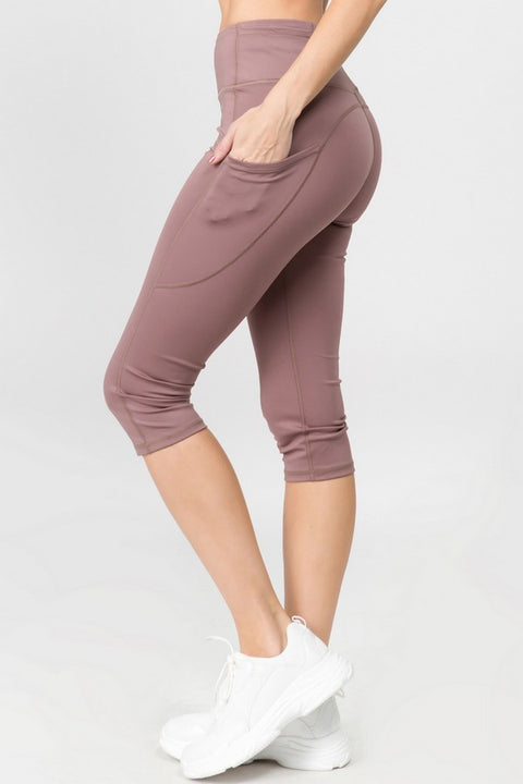 High Rise 5-Pocket Capri Leggings