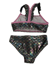 Shelloha Girls Lilac Mermaid Metallic Iridescent Scalloped 2pc Bikini