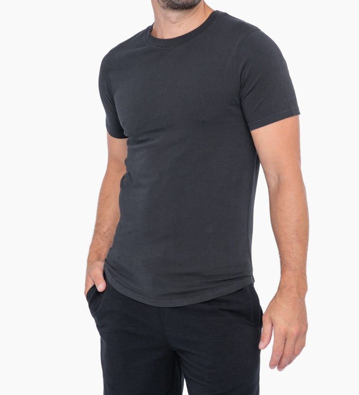 Pima Cotton Breathable Scallop Hem Tee