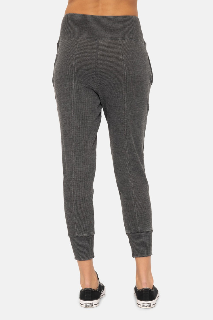 Cotton Blend Waffle Knit Jogger
