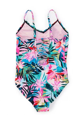 Raisin Girls Pink Palm Swimwear