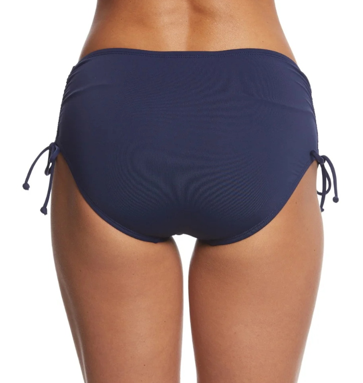 Sun and Sea Side Tie Adjustable Bikini Bottom - Navy