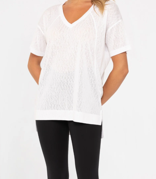 Modal Blend Hi-Lo V-Neck