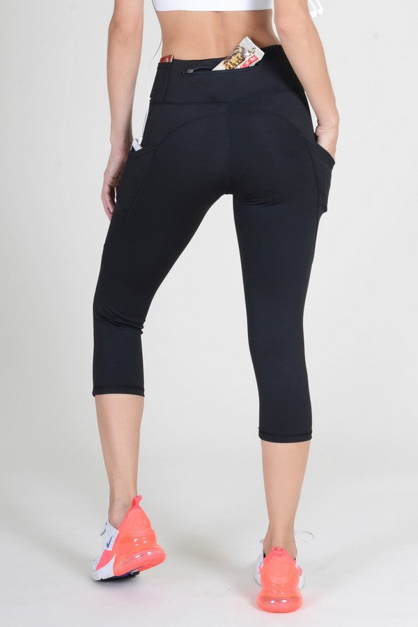 High Rise 5-Pocket Capri Leggings