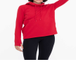 Boxy Active Essential Hoodie Pullover with Thumb Holes