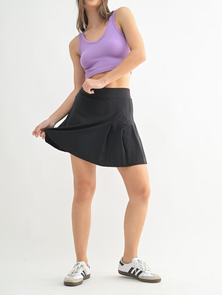 Back Pleated Tennis Skort