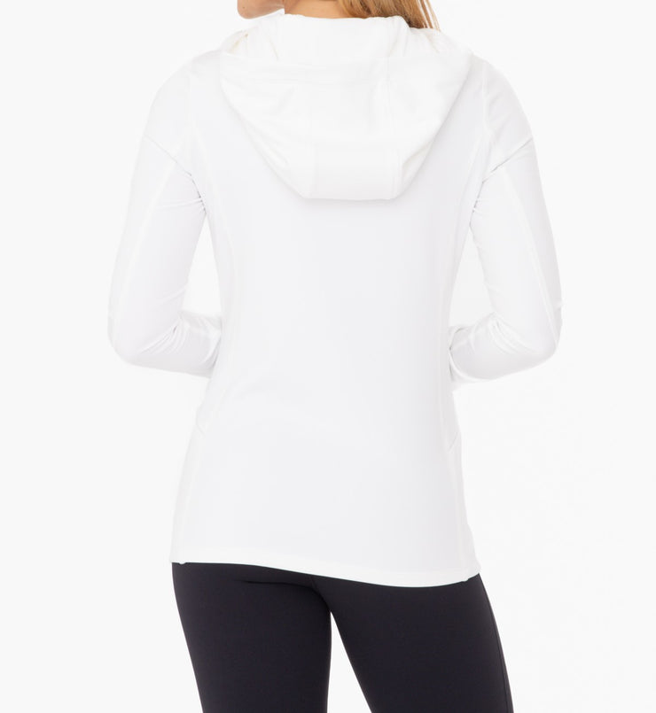 Brushed Slim Fit Active Top with Hood