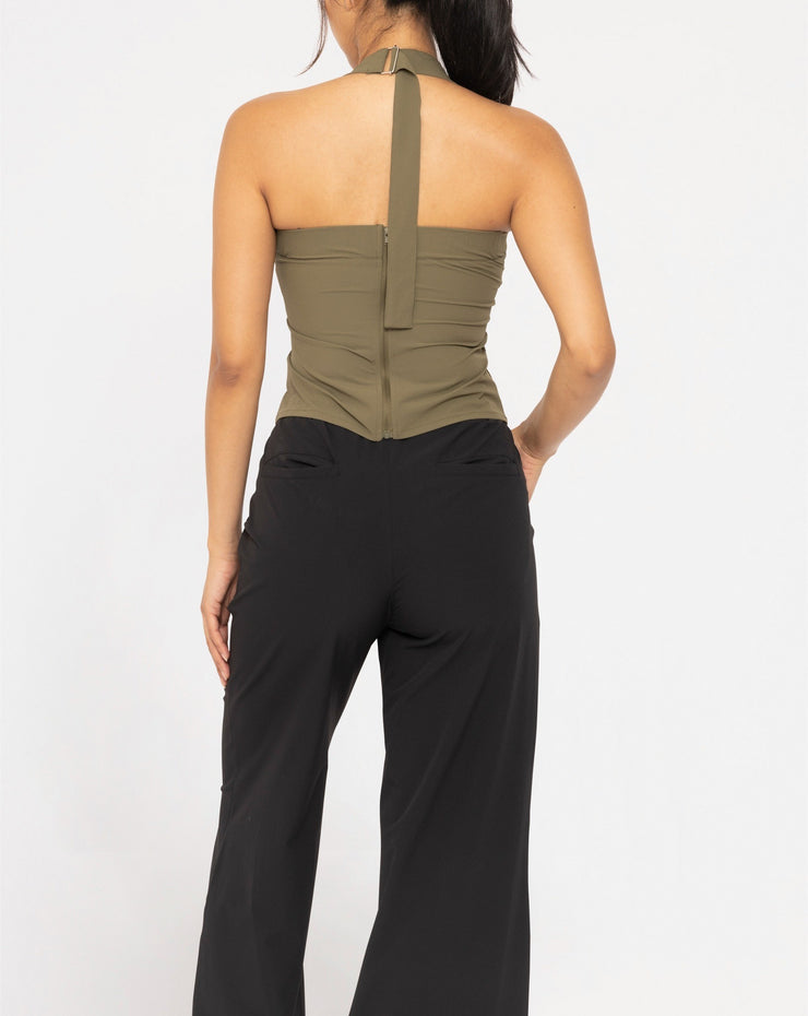 ADJUSTABLE RIPSTOP HALTER TOP
