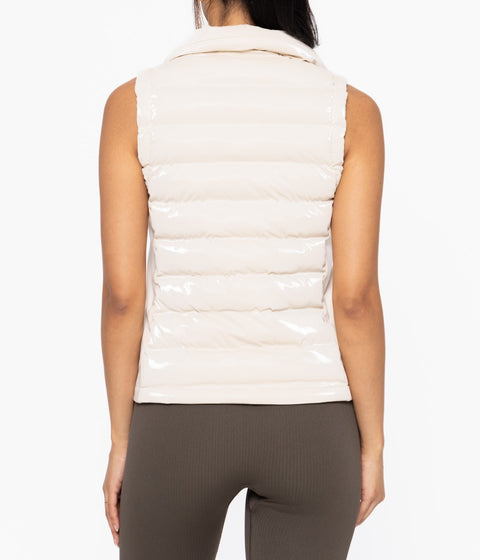 High Neck Padded Puffer Vest